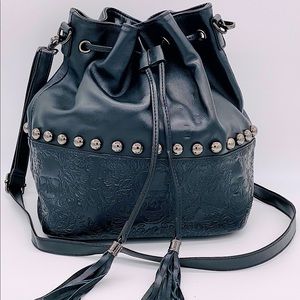Fübia Fashion Leather Convertible Crossbody Bag and Backpack